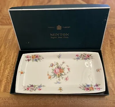Buy Vintage Minton Bone China ‘Marlow’ Pattern - Sandwich Plate 28x14cm - Boxed • 15£
