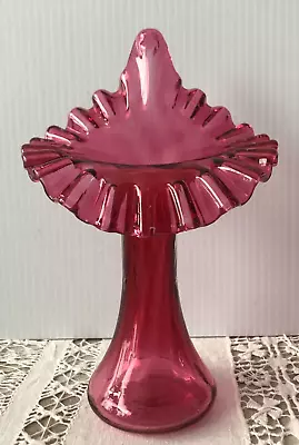 Buy Fenton Cranberry Tulip Bud Vase 6.875 Inches Vintage • 25.99£