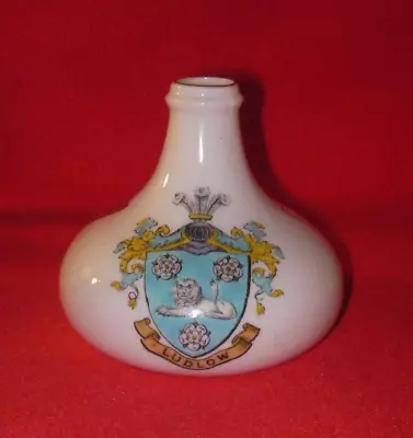 Buy GOSS Crested China Ludlow Sack Bottle Ludlow , Shropshire , St George Crests • 9.99£