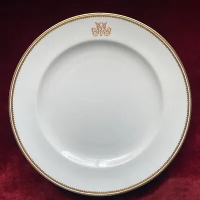 Buy Set 3 Gilt Gold M Initial Monogram English Dinner Plate T.Goode Minton Porcelain • 75£