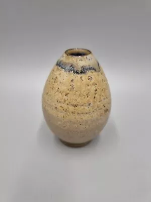 Buy Studio Pottery Miniature Bud / Posy Footed Ovoid Vase, Scandinavian, Signed 'W'. • 38£