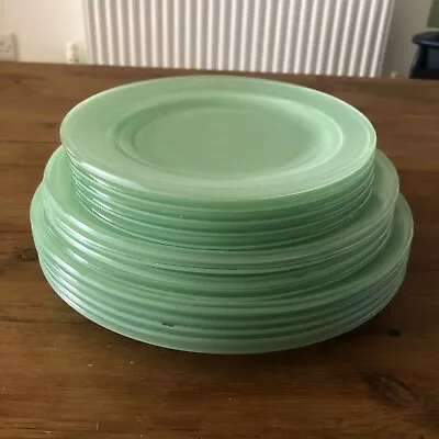 Buy Pyrex. Vintage. Jade Green Plates. C1950's Mid Century. Dinner Salad Side Plates • 59.99£