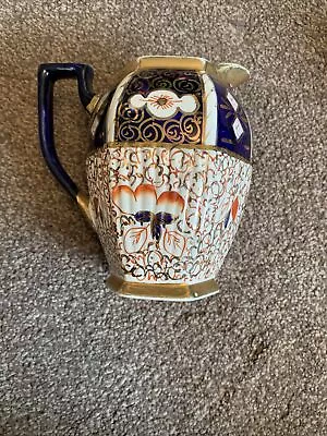 Buy Antique Imari Style Blue And White Wade Pottery Jug Gaudy • 14.97£