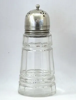 Buy Nice Vintage Cut Glass Silver Plated Top Sugar Shaker • 9.99£