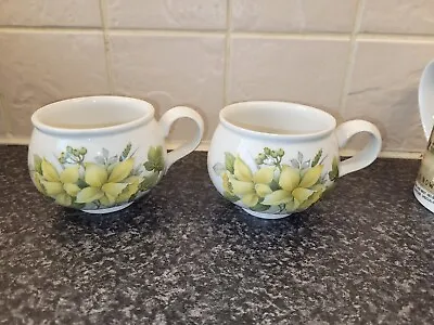 Buy Vintage Portmeirion Daffodils Pomona Pottery Small Espresso Cups X 2 Stoke Trent • 20£