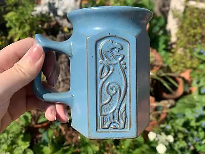 Buy Tyn Llan Pottery Celtic Blue Bird Motif Ceramic Vintage Welsh Drink Serving Ware • 30£