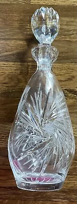 Buy Crystal Cut Glass Decanter With Stopper And Pinwheel Decoration. Not Stamped • 10£