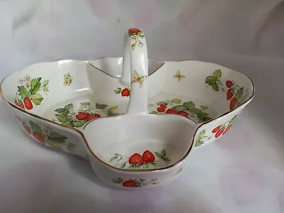 Buy QUEENS VIRGINIA STRAWBERRY China Serving Basket- Beautiful- Repaired • 21.25£