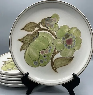 Buy Denby Troubadour 10” Dinner Plate Set 6 England Vintage Pottery Excellent Floral • 71.99£