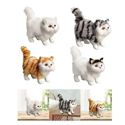 Buy Miniature Simulation Cat Figures Ornaments Animal Model For Living Room • 5.34£
