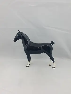 Buy Beswick Black Hackney Horse White Patches On The Flanks Model 1361 • 160£