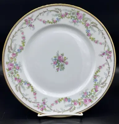 Buy Antique CHARLES AHRENFELDT China LIMOGES Porcelain ROSES & GOLD Dinner Plate • 22.73£