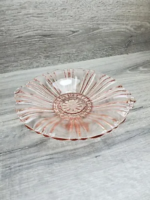 Buy  Old Cafe  Hocking Glass Rose Pink Depression  Mint Tray  8  Low Flared Out • 22.81£