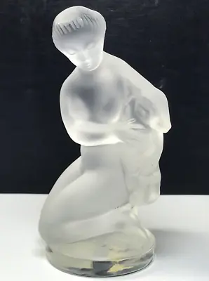 Buy Lalique Art Glass Figurine  Diana The Huntress  With Fawn Or Lamb 4.5  • 80.51£