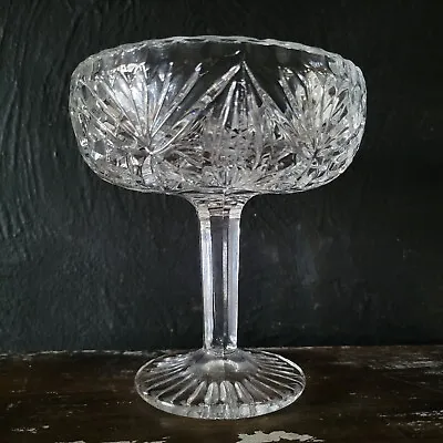 Buy Vintage Clear Glass Pedestal Candy Dish Compote, Vintage Pedestal Bowl • 21.13£