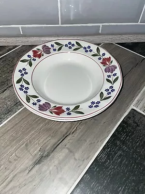 Buy Set Of 6 Adams Old Colonial Ironstone 8  Rimmed Pasta Soup Cereal Bowls Ex. Cond • 49.99£