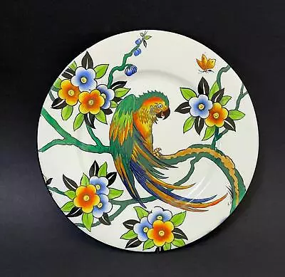 Buy RARE MALING PARROT & BLOSSOMS PLATE 5454 1930s VINTAGE ART DECO HAND PAINTED • 183.36£