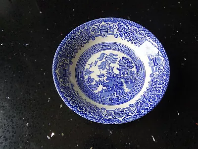 Buy Vintage Willow Pattern Bowl, 5.5 Inches, English Ironstone Tableware • 1.99£