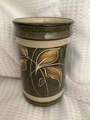 Buy Vintage Denby Fresco English Patterned Pot Utensil Vase - Height 18cm • 9.99£