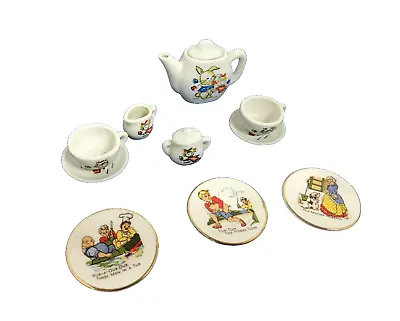 Buy Vintage Miniature China  Child's Tea Set With Nursery Rhymes • 11.50£