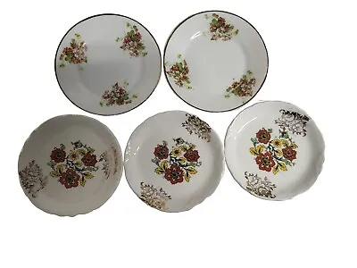 Buy Vintage Antique Rosenthal Bavaria Germany Floral Gold Gilt Porcelain Butter Pats • 15.37£