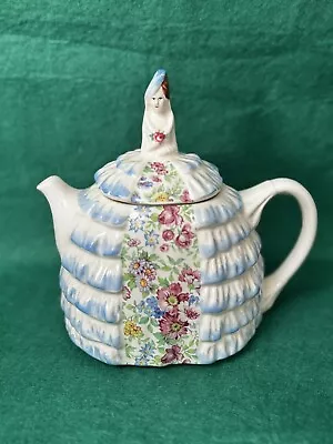 Buy Rare Blue Vintage Sadler Crinoline Lady Ye Daintee Laydee Dainty Chintz Teapot • 535£