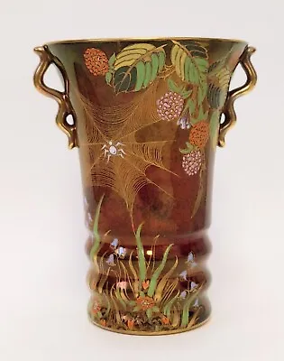 Buy Medium Size,  Vintage Carlton Ware Rouge Royale Spider Web Vase. • 86.30£