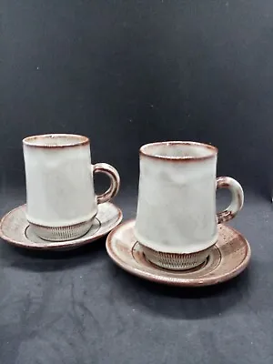 Buy Vintage Creigiau Studio Pottery Coffee Cups And Saucers. Welsh Cardiff • 25£