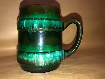 Buy Lovely Big Quality Studio Art Pottery Mug. Green And Black Glaze. Stunning! • 8.99£