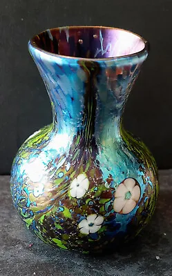 Buy Okra Iredescent Midnight Blossom Vase=2009 Hight 4 /width 3  • 65£