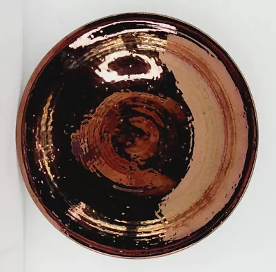Buy Bitossi For Crate & Barrel Decorative Bowl Copper Glaze Brown Pottery 12” • 57.09£