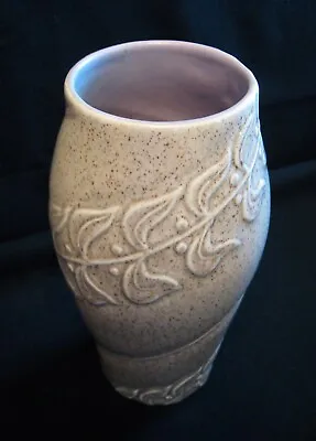 Buy RED WING POTTERY 9  VASE Silhouette Tan With Embossed Art Design Floral • 23.07£