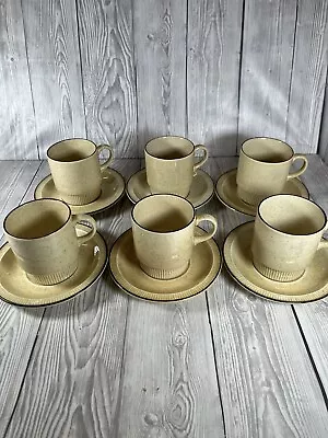 Buy Vintage Poole Pottery Parkstone Coffee Set X 6 Pieces - Beige & Brown • 25.99£