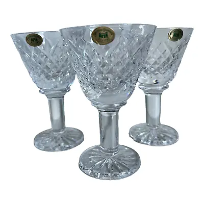 Buy Tyrone Irish Crystal Wine Glasses Signed 5.1  In Height Total 3 Pieces • 29.95£