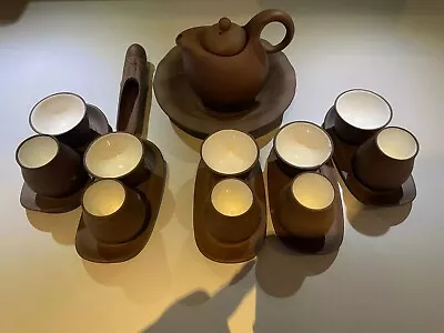 Buy Vintage Chinese Yixing Teapot Set In Excellent Condition 18 Pieces • 20£