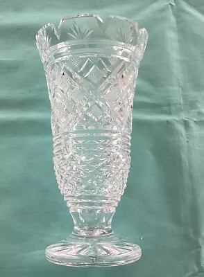 Buy Waterford Clear Crystal Cut Glass Vase 7” • 22.05£