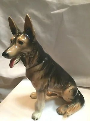 Buy Vintage Wein Keramos 11” German Shepherd Alsatian Austria Ceramic Dog • 72.04£