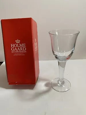 Buy Vintage Danish Holmegaard  White Bells  5 1/2 Oz. Clear Wine Glass NOS 6 3/4  H. • 27.88£
