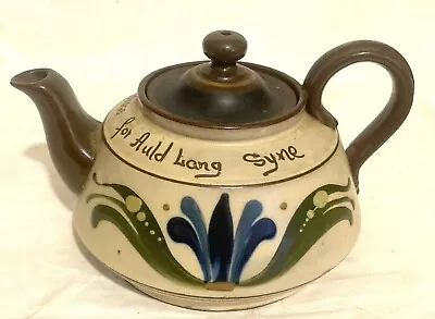 Buy Great Small Decorative Allarvale Devon Teapot Auld Lang Syne 4 Ins Tall • 16.99£