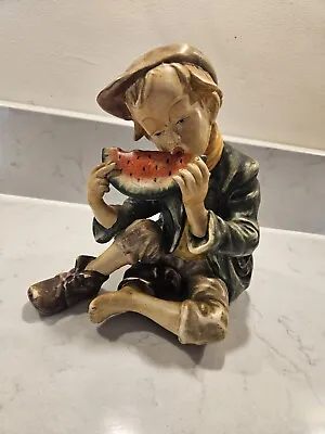Buy Capodimonte Style Boy Eating Watermelon • 3.99£