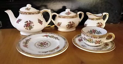 Buy Coalport Ming Rose Miniature Teaset Teapot Sugar Bowl Jug Cup Saucer Cake Plate • 25£