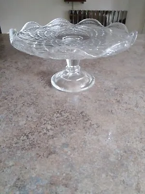 Buy Crystal Cake Stand Footed 9in Diameter 5in High • 19.99£