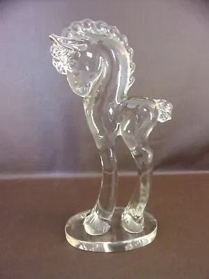 Buy Vintage Tall Glass Pony Crystal Figurine By Paden City (Imperfect) • 31.07£
