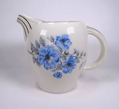 Buy Vintage Woods Ivory Ware Milk Jug Blue Flower Design • 6.99£