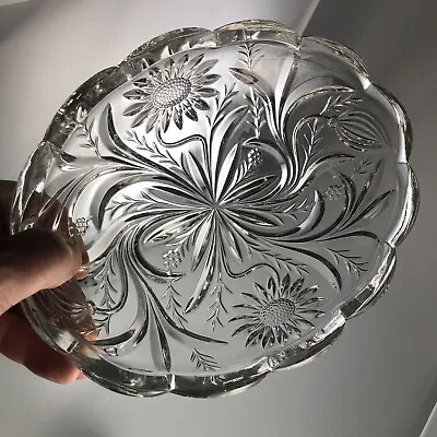 Buy In The Style Of American Brilliant Cut Glass 9 Inch Oval Bowl 1890s Styled • 12.50£