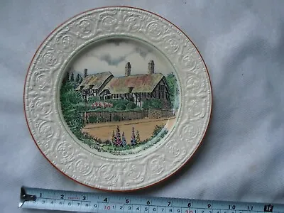 Buy Crown Devon Fieldings Olde England Plate - Ann Hathaway's Cottage Stratford Avon • 6.95£