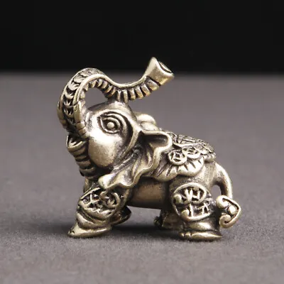 Buy Brass Elephant Sculpture Statue Elephant Figurine Home Decor Gift Ornaments • 7.99£
