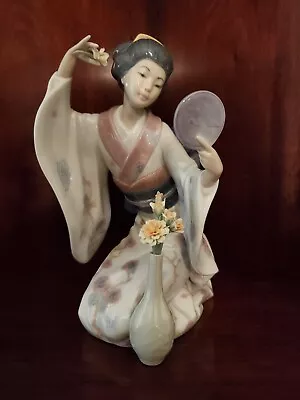 Buy Lladro Geisha Girl Figurine # 6748  Belleza Oriental Mirror, Mirror... - Nib • 571.06£