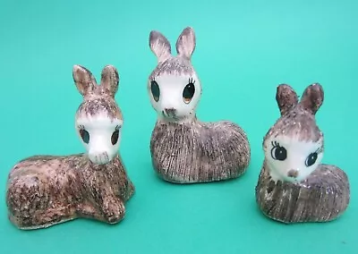 Buy 3 Vintage Philip Laureston Deer / Donkey Miniature Pottery Animals • 12£