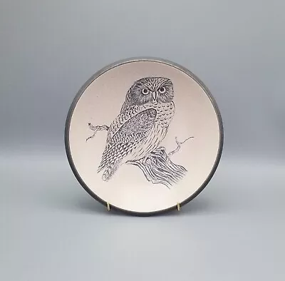 Buy Purbeck Pottery Round Shallow Bowl Stoneware Decorative Owl • 9£